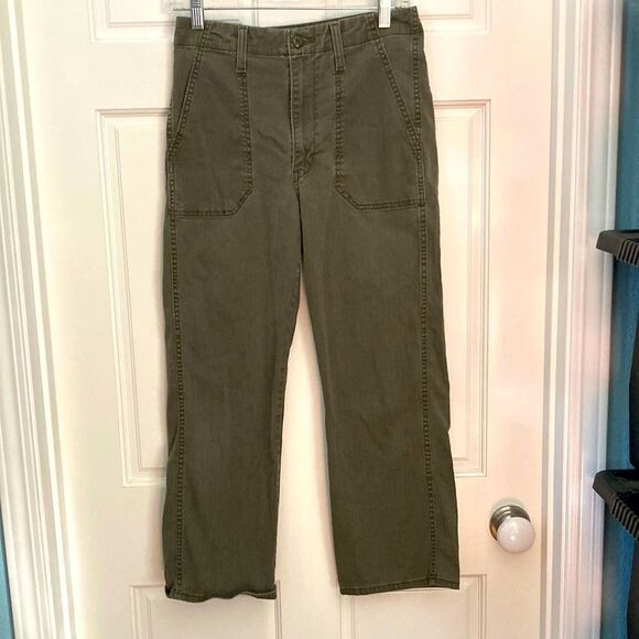Levi Strauss green cropped high rise pants with stretch size 27 - Picture 7 of 9